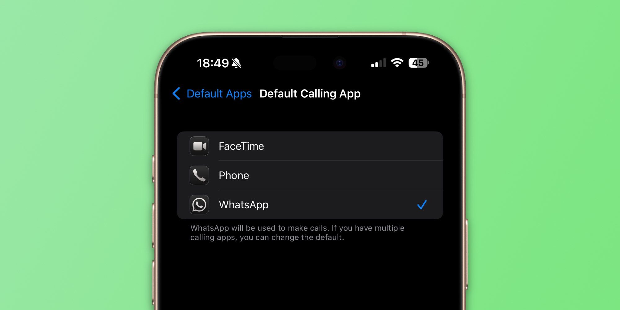 WhatsApp теперь может быть вашим приложением для звонков и сообщений по умолчанию на iPhone