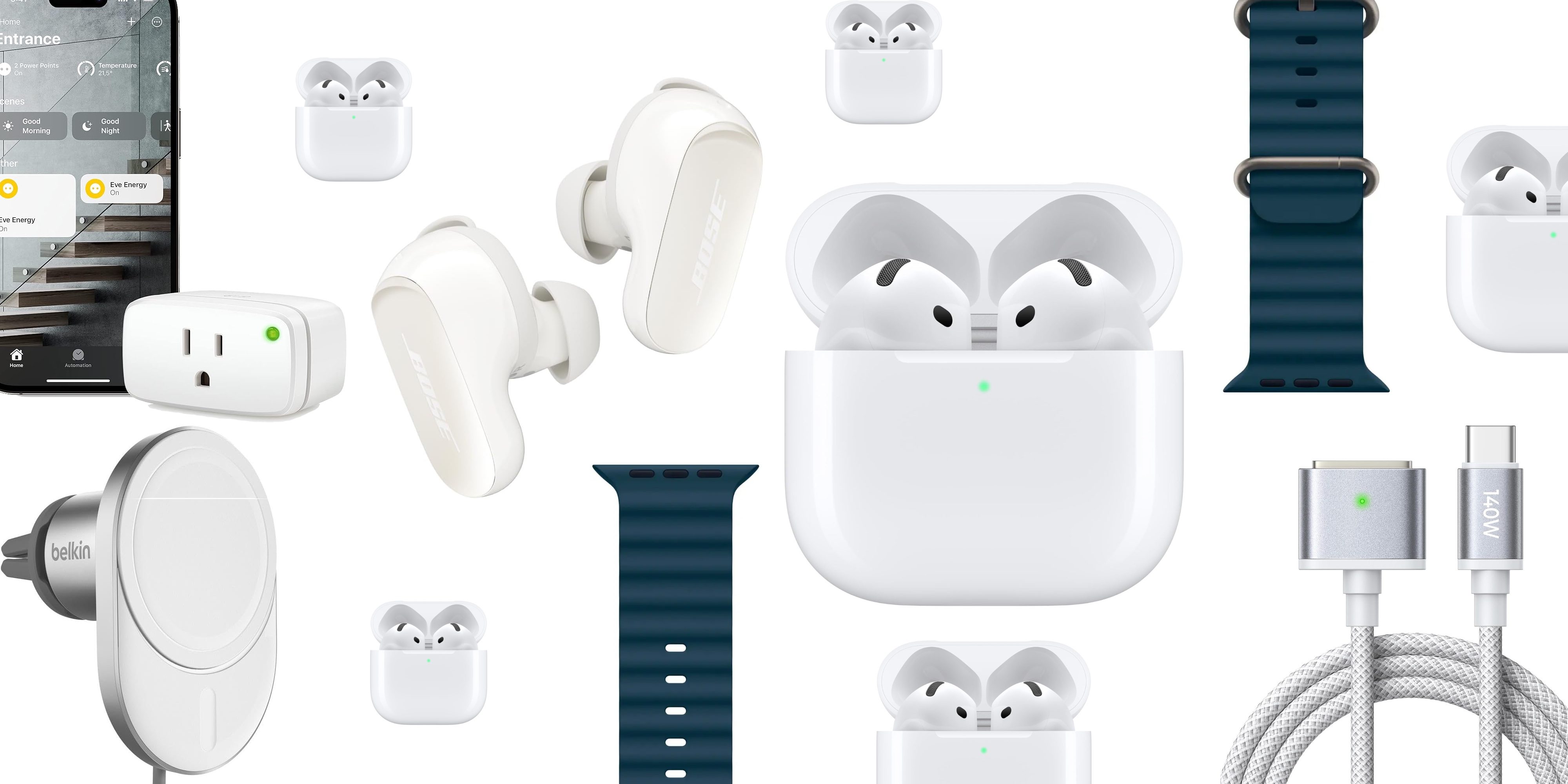 Скидки: AirPods 4 ANC, Ocean Band, автомобильное зарядное устройство Belkin на 15 Вт, кабель MagSafe 3, умная розетка и другое