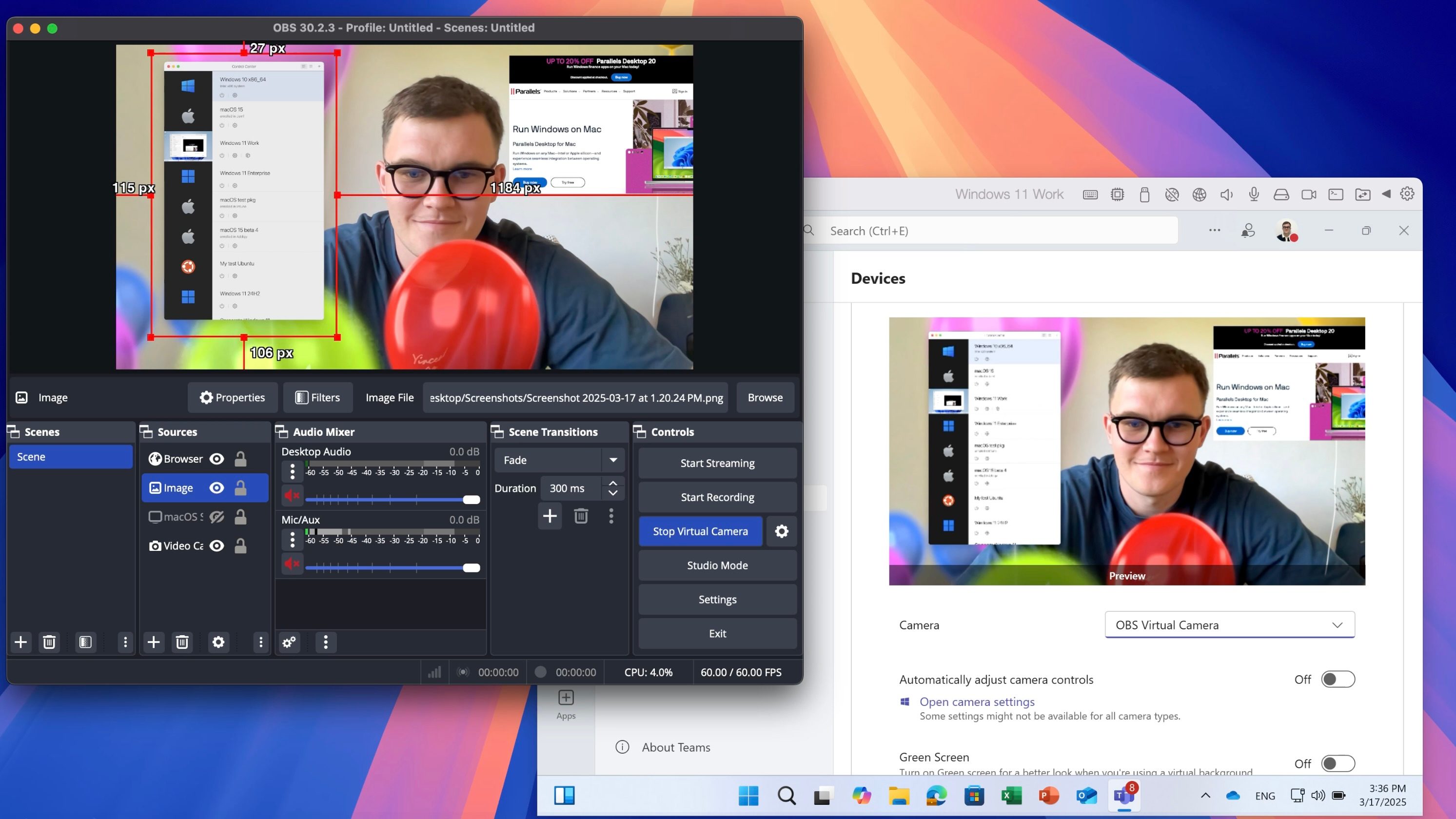 Parallels Desktop обновлен с поддержкой OBS и USB-устройств, и не только