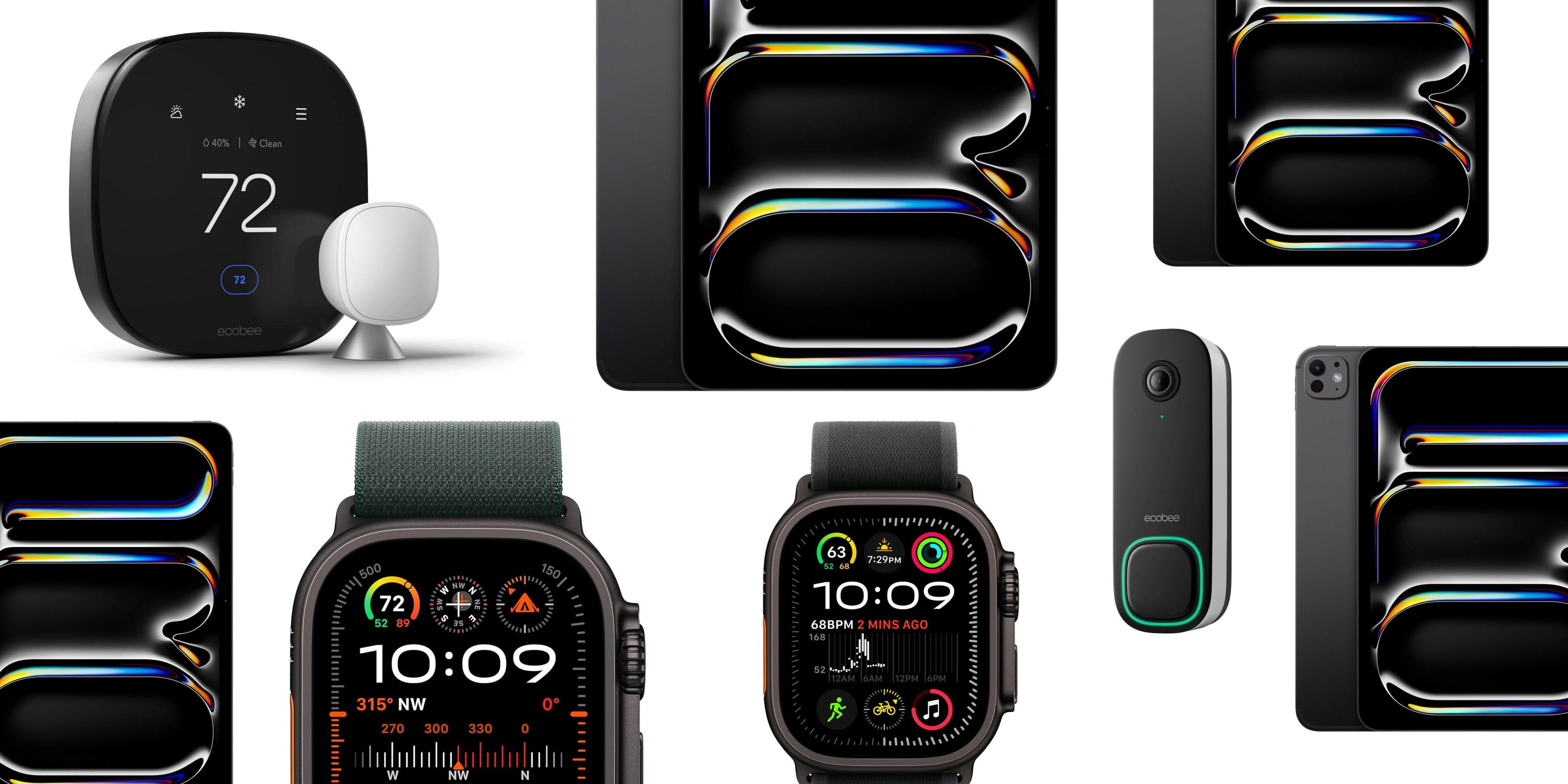 Сделки: iPad Pro M4 со скидкой $329, Apple Watch Ultra 2 черного цвета со скидкой $120, термостат и дверной звонок ecobee с HomeKit, и многое другое