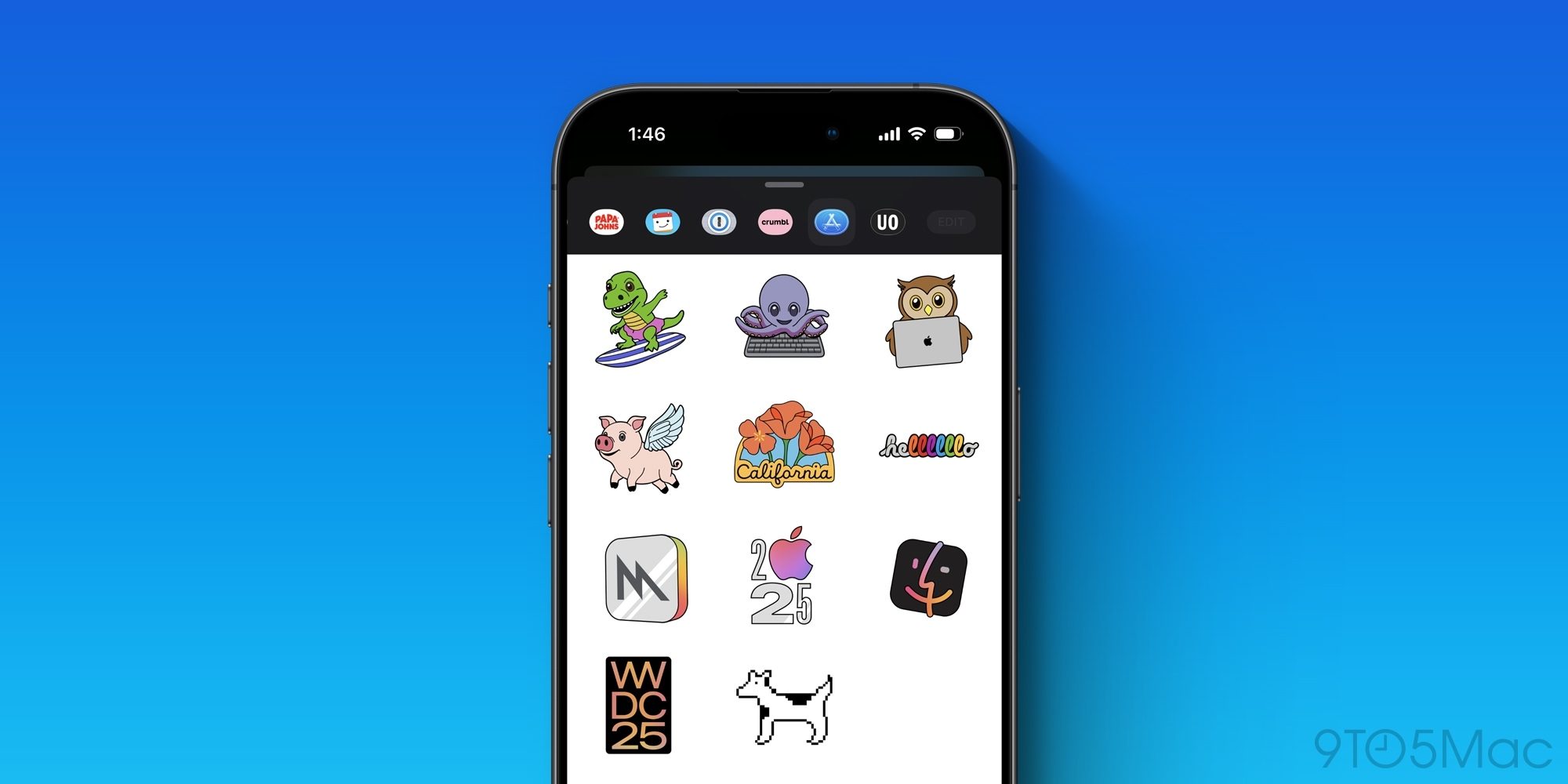 Новые стикеры iMessage для WWDC появились в обновлении приложения