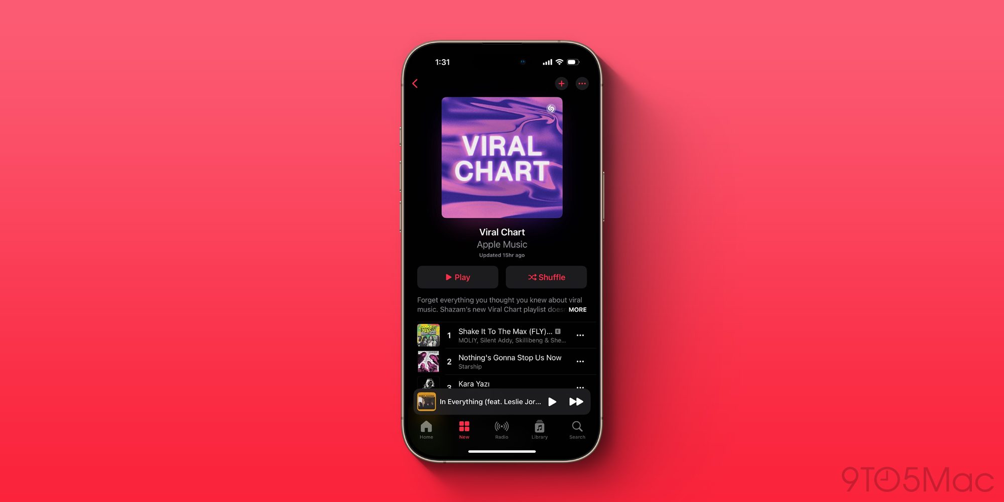 Apple Music запускает новый плейлист «Viral», основанный на активности Shazam