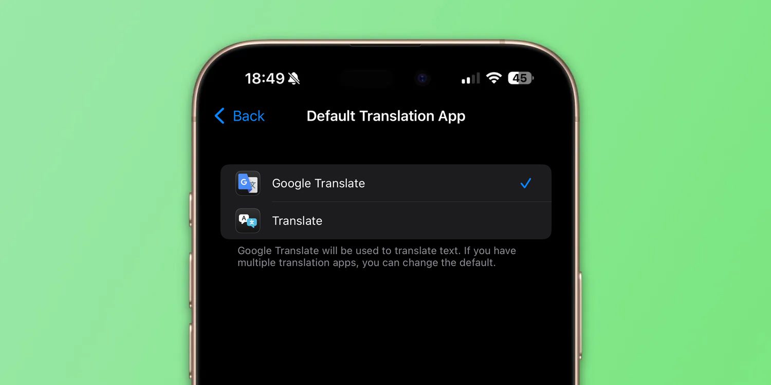 Google Translate теперь можно установить как приложение перевода по умолчанию на iOS