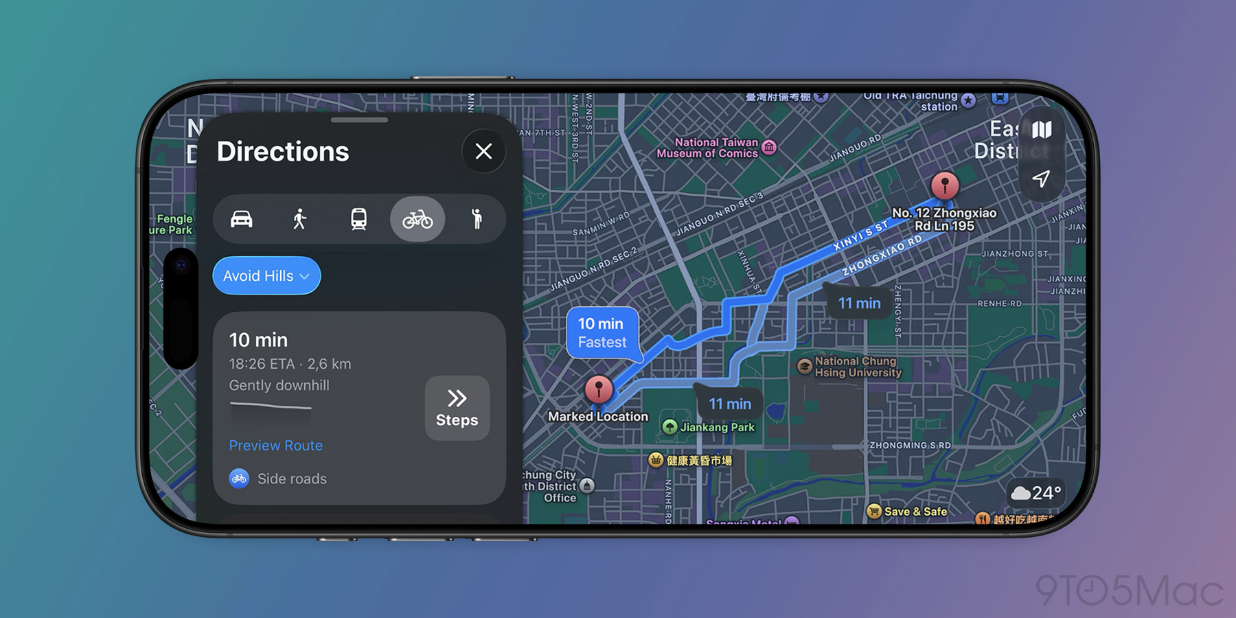 photo of Apple Maps cycling directions expand to Hong Kong and Taiwan image