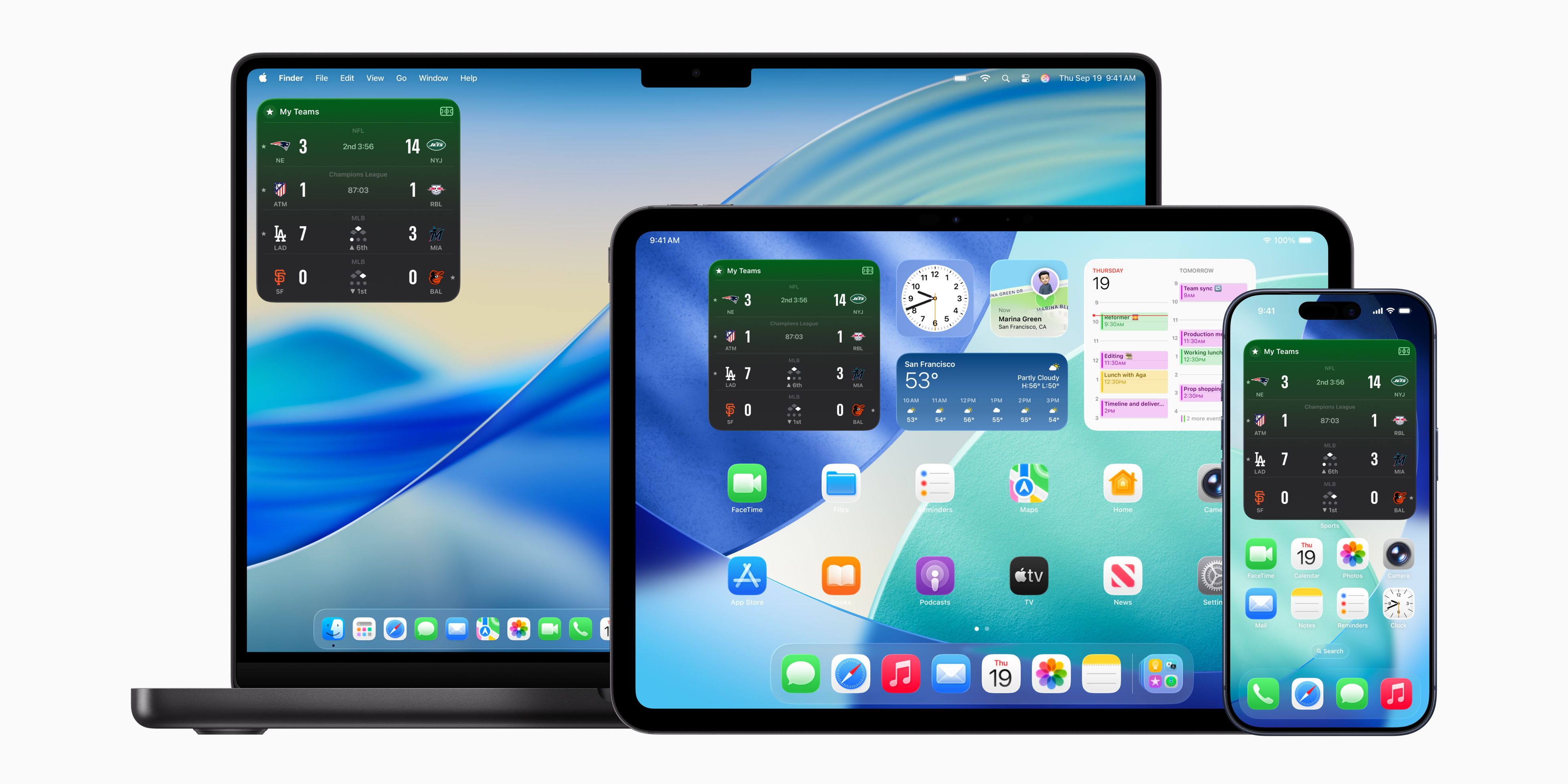 Приложение Apple Sports получило виджеты для отображения результатов матчей и расписания на главном экране
