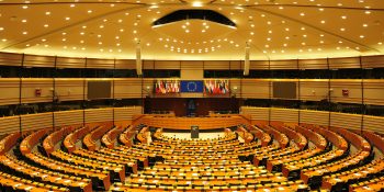 Apple spent $8M lobbying the EU last year and had 76 meetings | Photo shows the interior of the European Parliament in Brussels