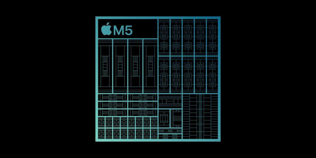 The most impressive thing about the M5 chip isn't found inside the MacBook Pro | M5 chip layout shown in Apple graphic