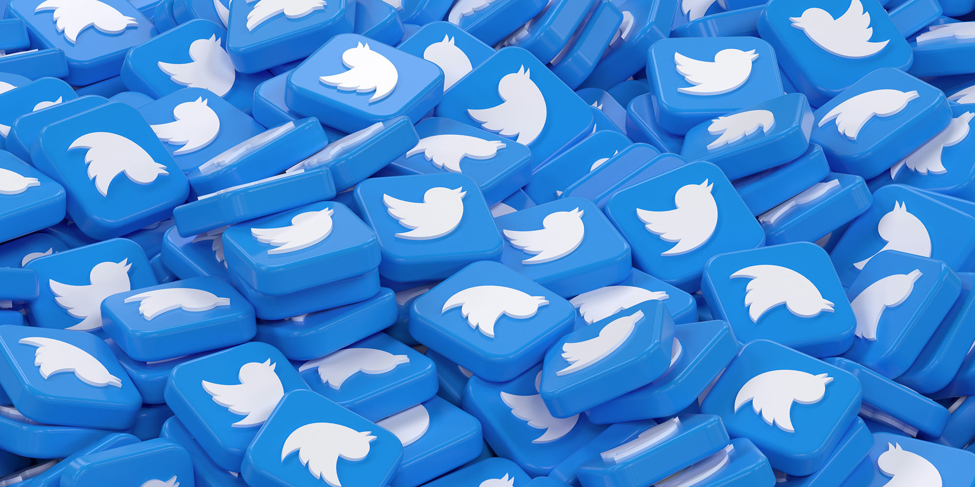 Twitter domain is being 'retired,' says X | Image shows pile of discarded 3D Twitter icons