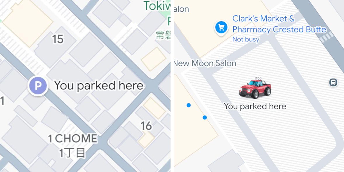 Google Maps автоматически сохраняет место парковки на iOS и добавляет пользовательские значки
