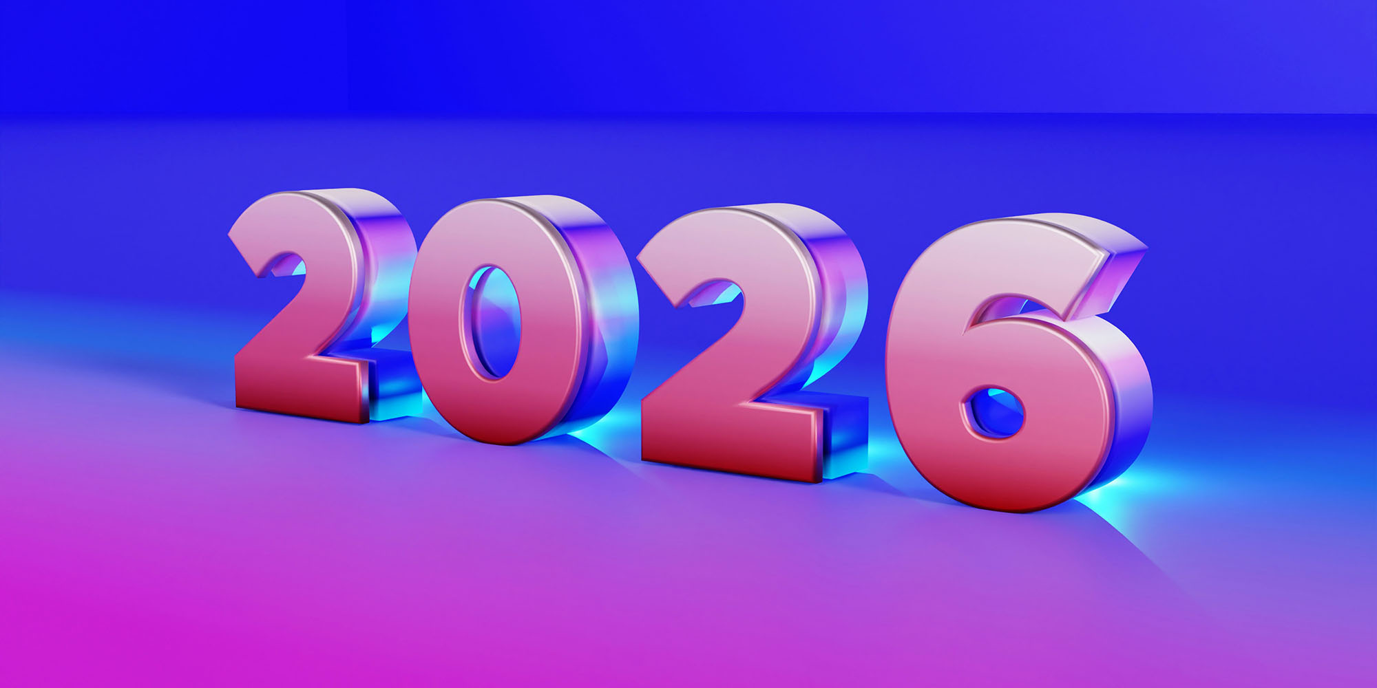 Give you and your Apple devices a happy new year | Colorful 2026 graphic