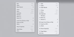 macOS Tahoe icons do exactly what Apple said designers should never do | Sequoia menu items left, Tahoe version right