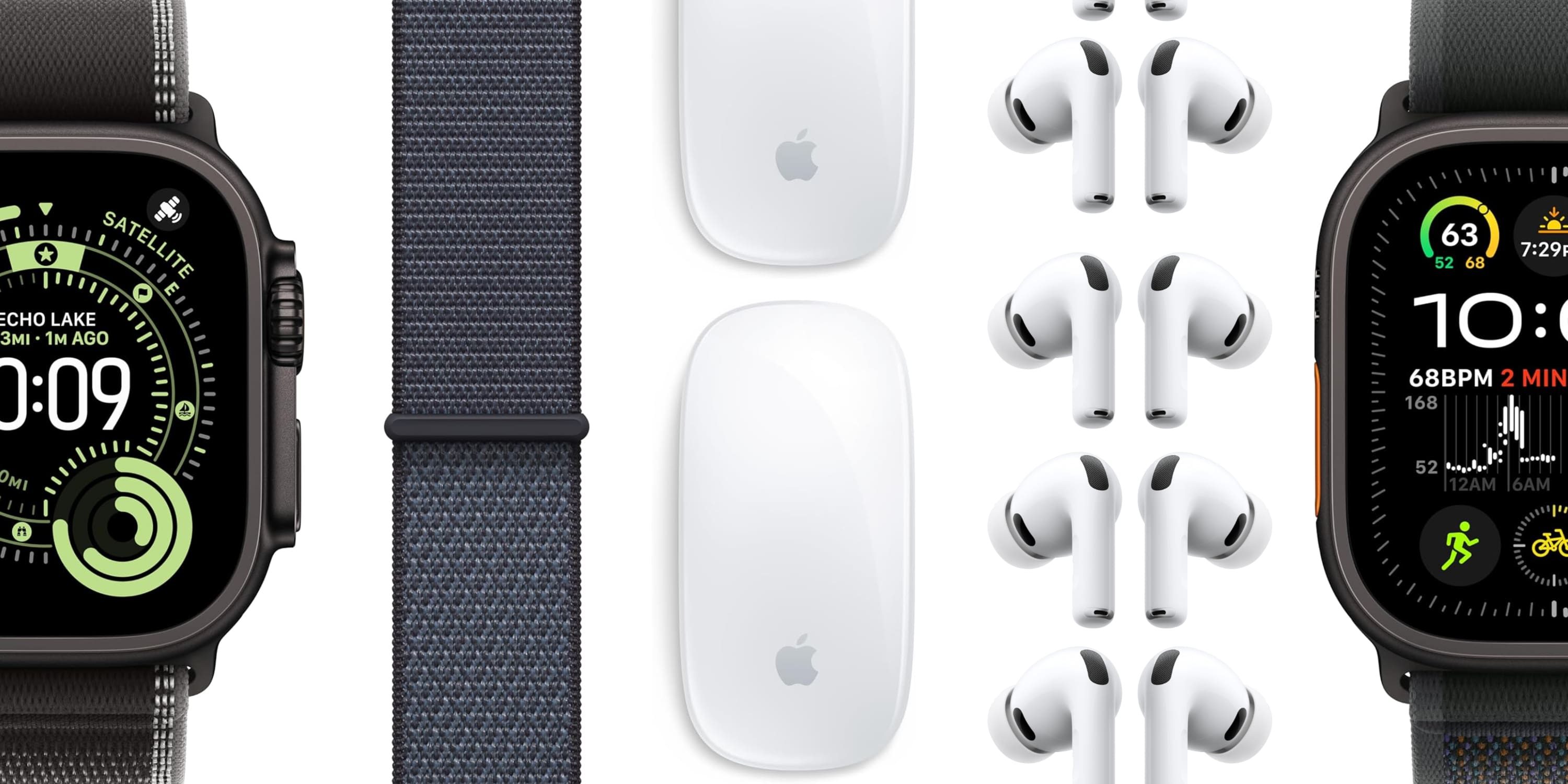 Скидки: Apple Watch Ultra 3 до $150, AirPods Pro 3, Anchor Blue Sport Loop за $39, Magic Mouse и другое