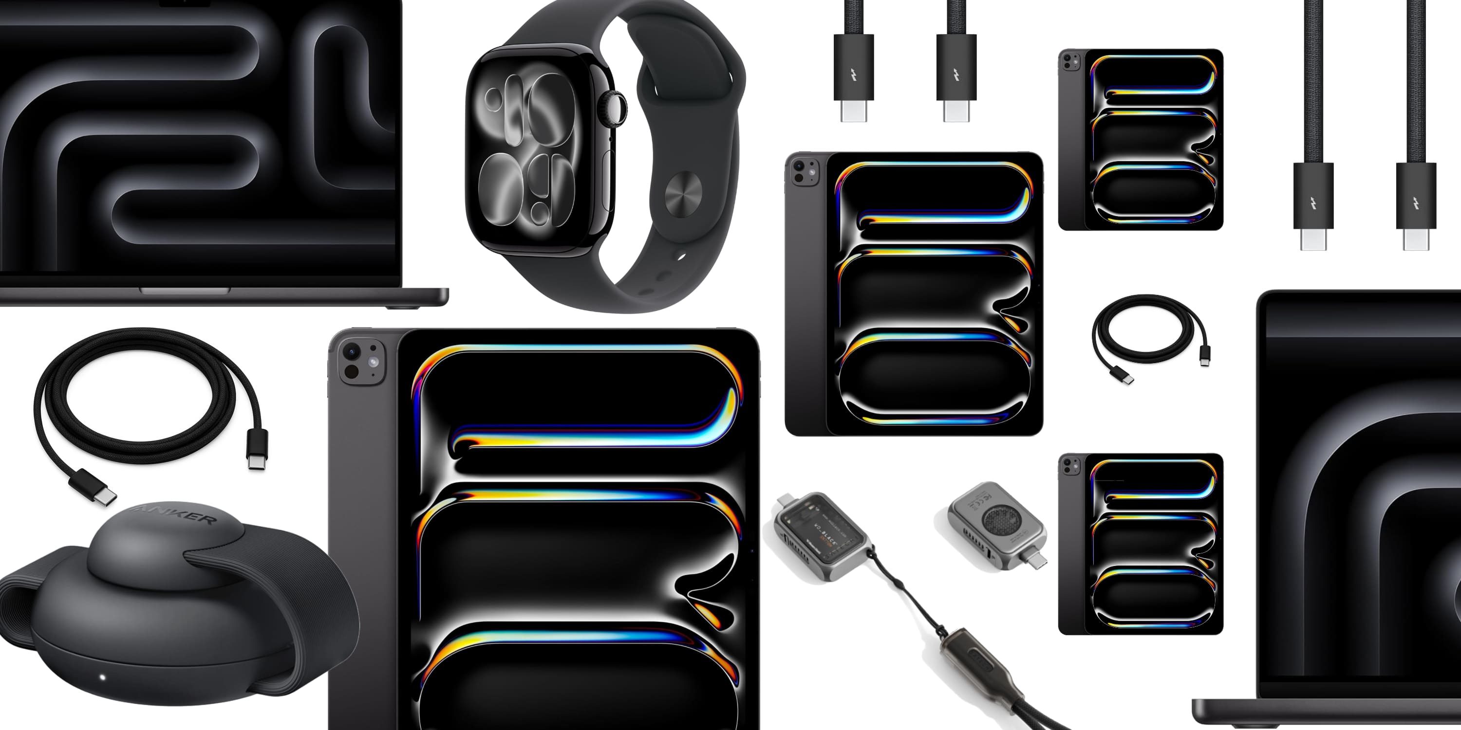 Скидки: MacBook Pro M5 1 ТБ со скидкой $200, iPad Pro 1 ТБ со скидкой $200, черные кабели USB-C Apple по цене от $10, Thunderbolt Pro Cable и другое