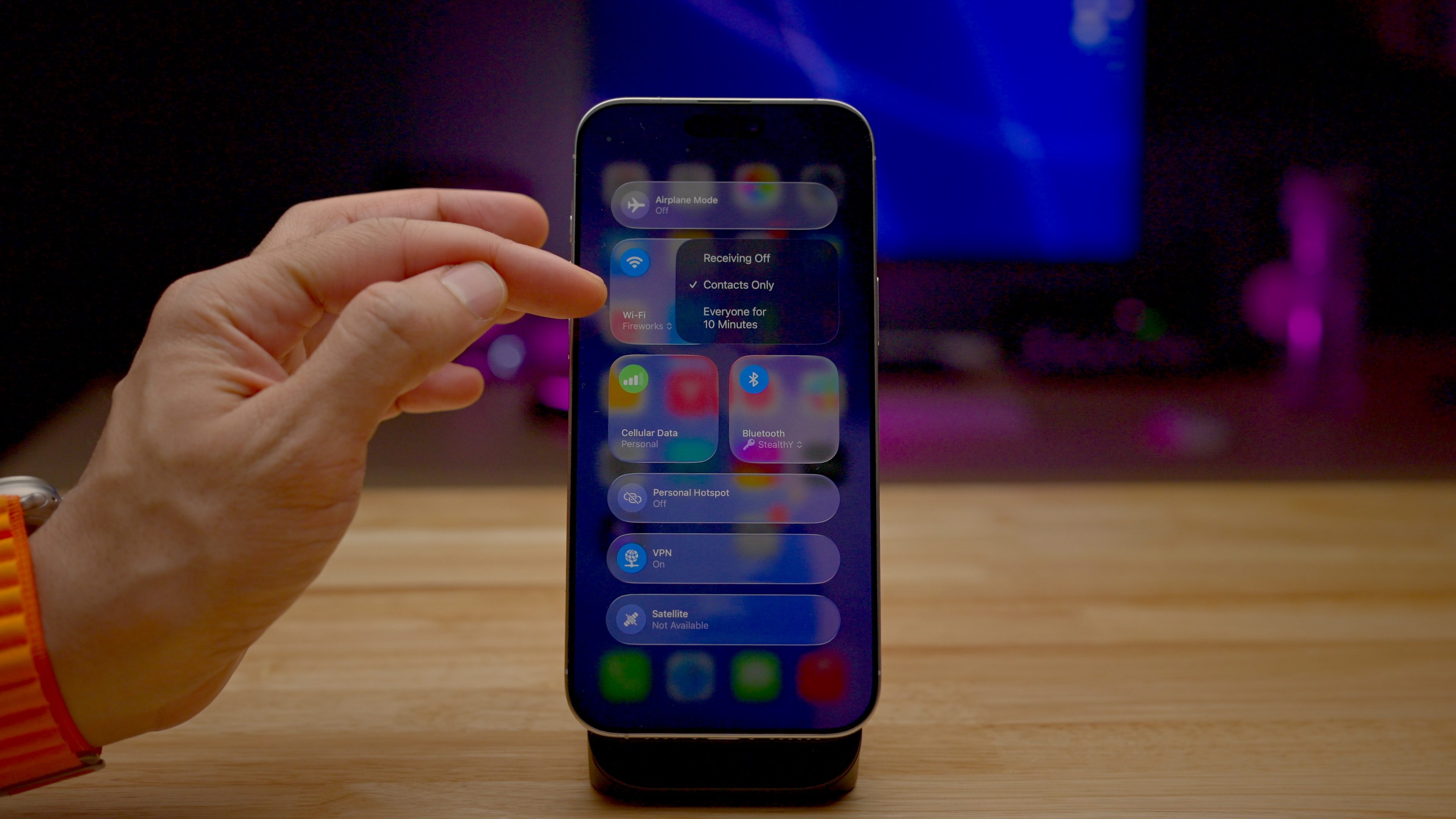Centro de control del modo oscuro de iOS 26.4 Beta 2