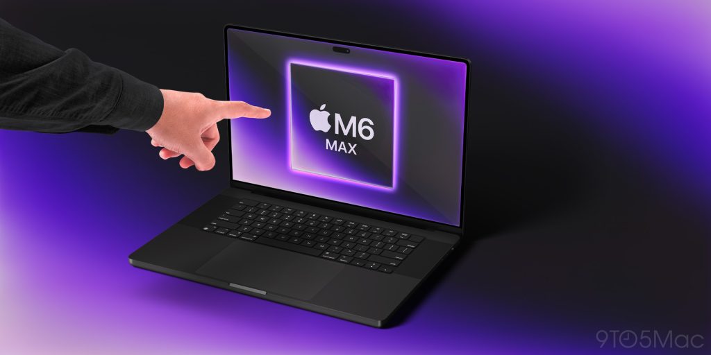 Maquete do MacBook Pro com tela sensível ao toque