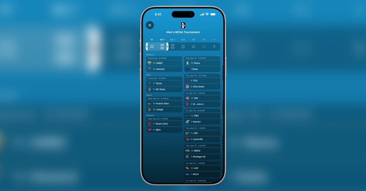 Apple Sports enhanced with March Madness brackets and league expansion - 9to5Mac