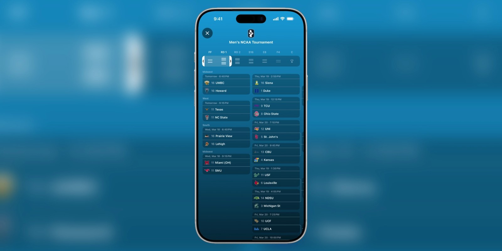 Apple Sports enhanced with March Madness brackets and league expansion