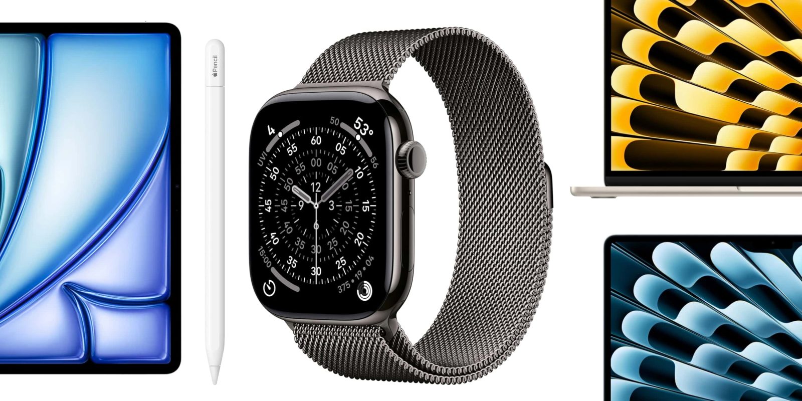 Deals: Apple Watch Series 11 $150 off, M4 MacBook Air clearance at $300 off, M3 iPad Air $200 off, Apple Pencil $59, more
