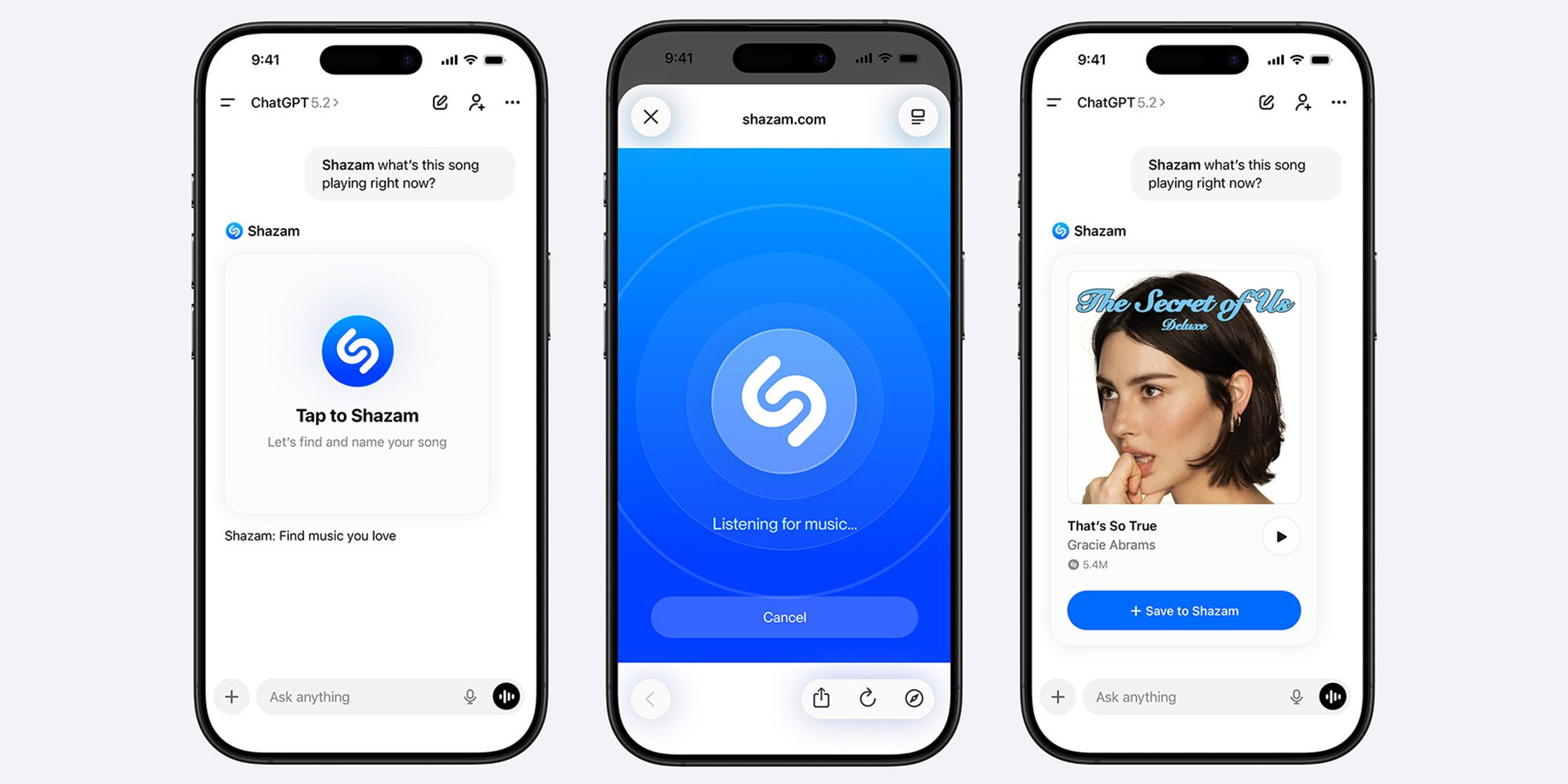photo of You can now use Shazam directly from ChatGPT image