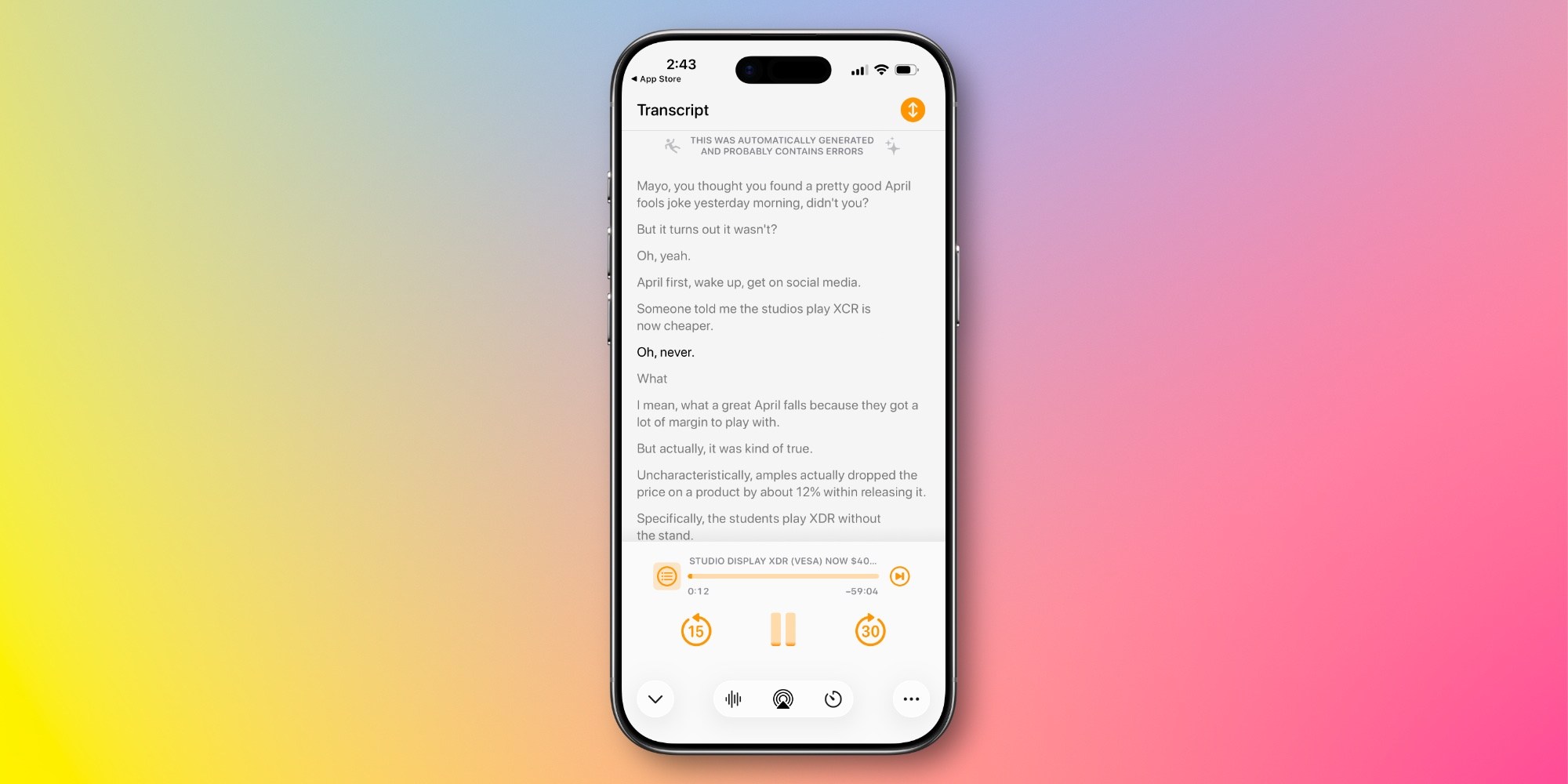 Overcast launches podcast transcripts in new app update for iPhone ...