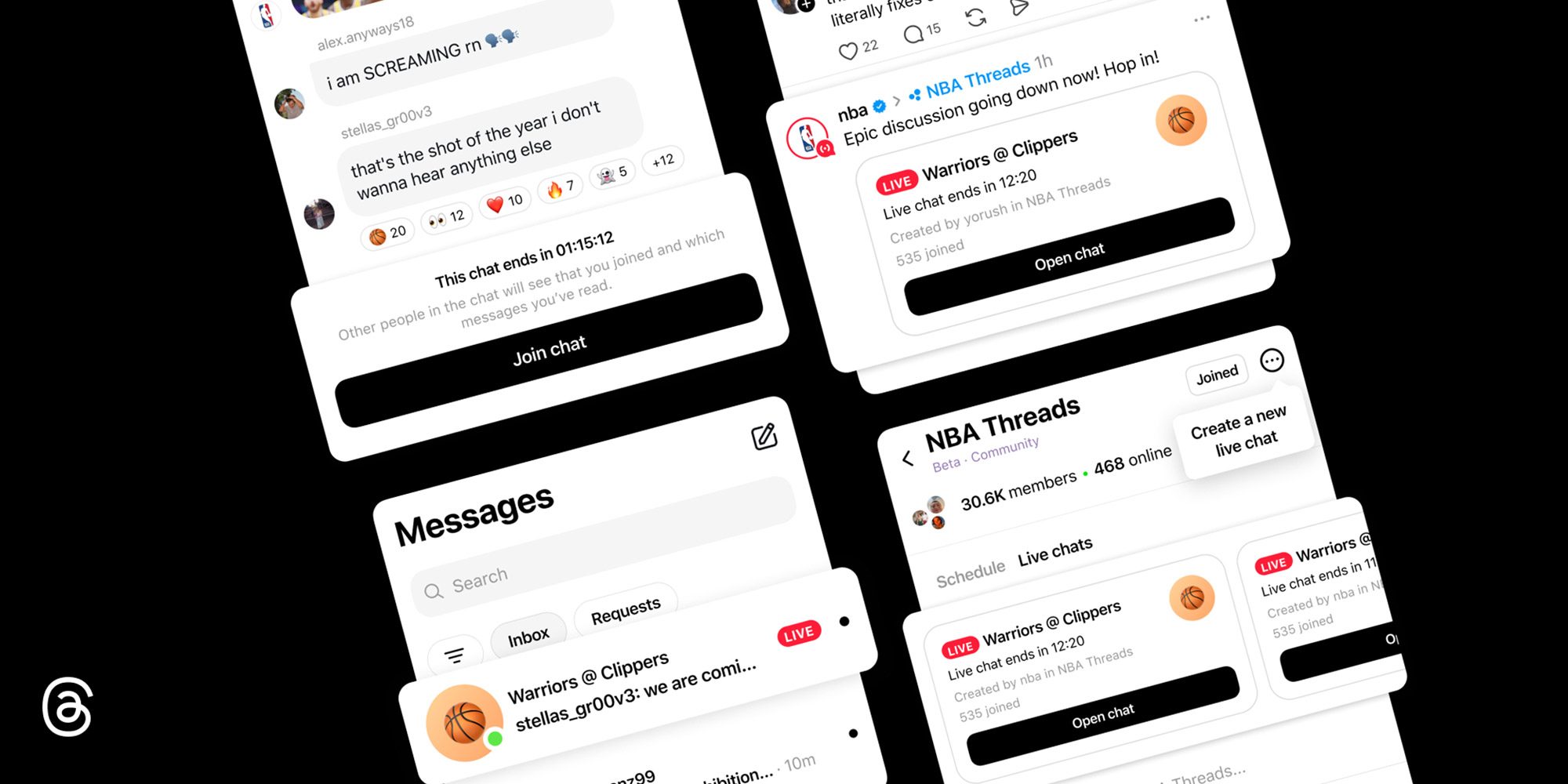 photo of Threads users can now join group chats during live events image
