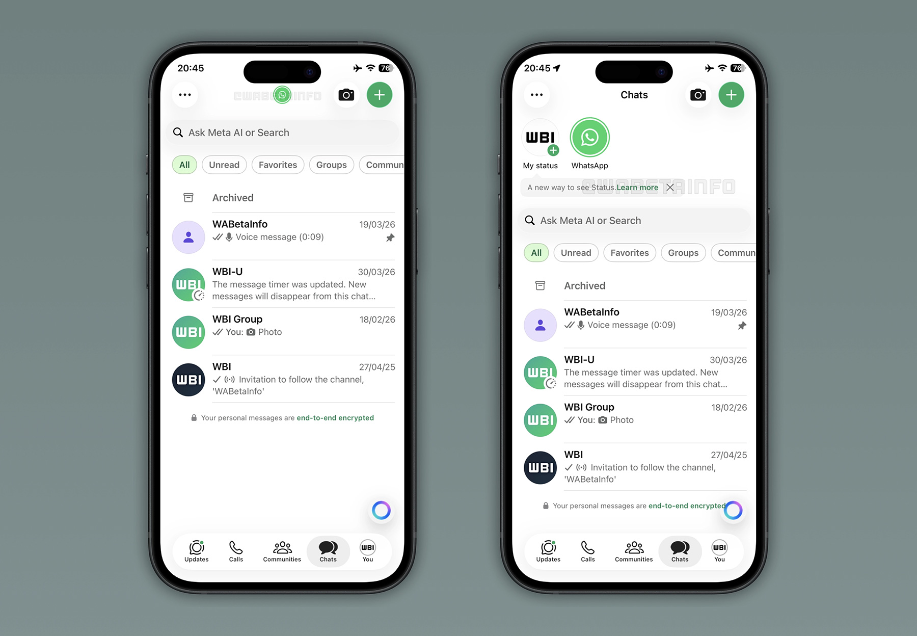 WhatsApp is bringing Status updates to the top of the Chats tab - 9to5Mac
