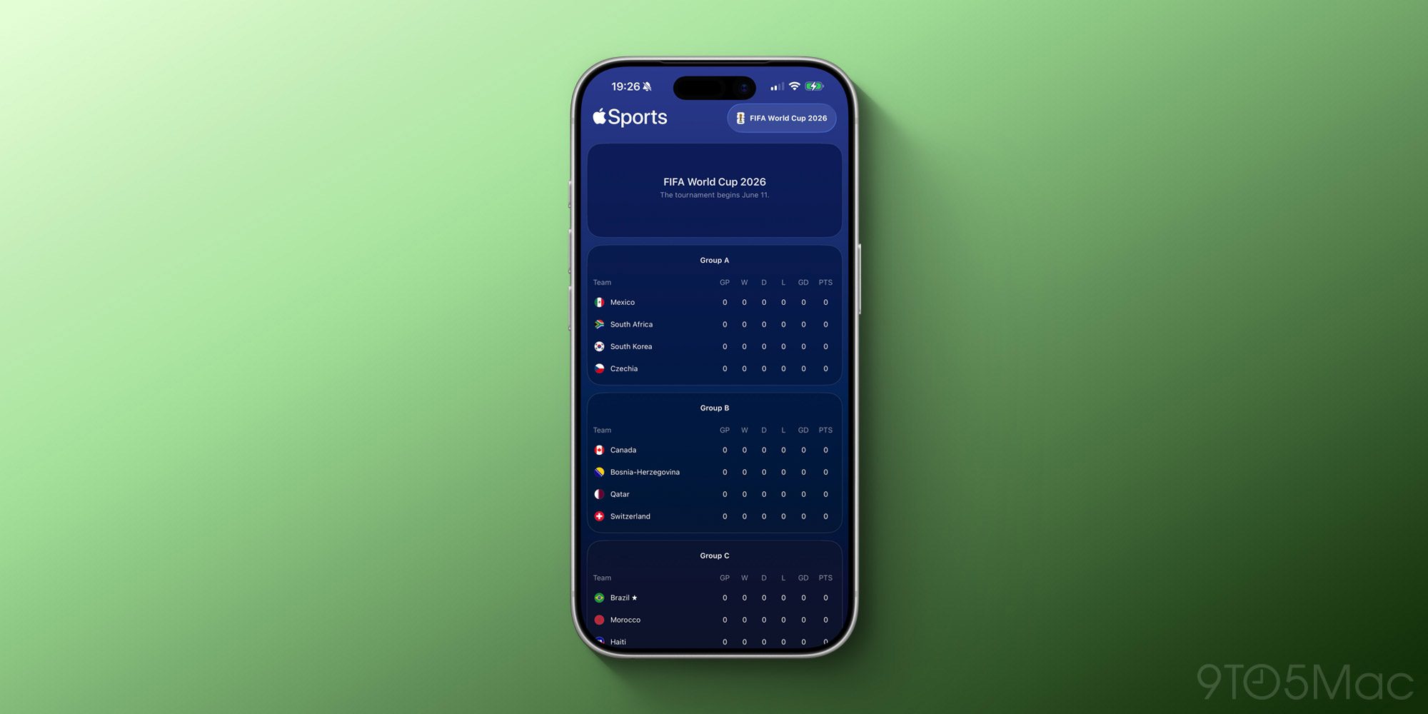 photo of Apple Sports adds support for the 2026 FIFA World Cup image