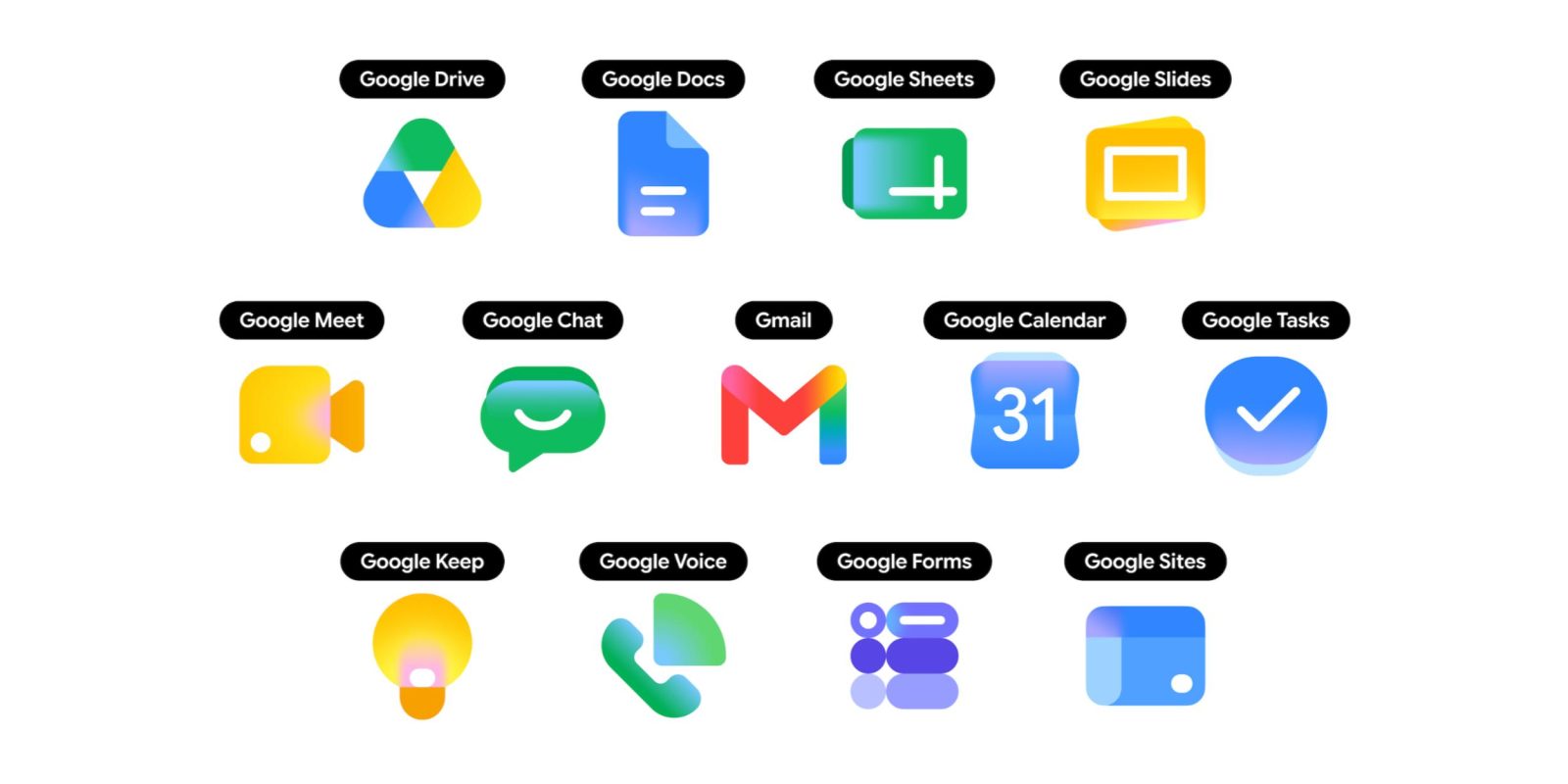 Gradient Google icon redesign starts rolling out