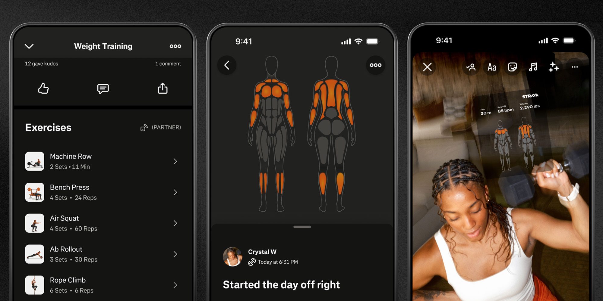 photo of Strava adds dedicated strength training support for sets, reps, weight, and muscle groups image