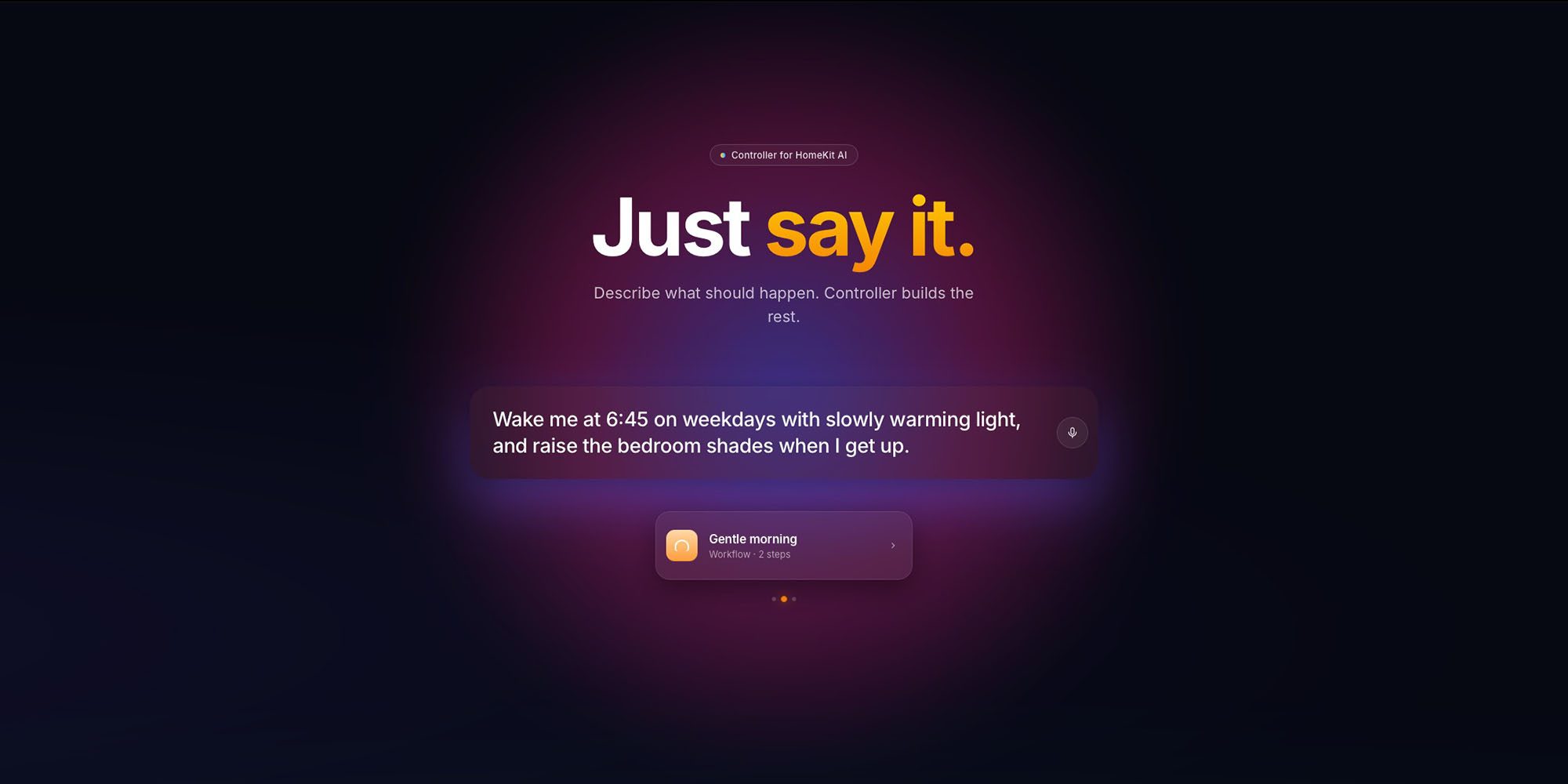 Controller for HomeKit app adds AI feature: ‘Just say it’