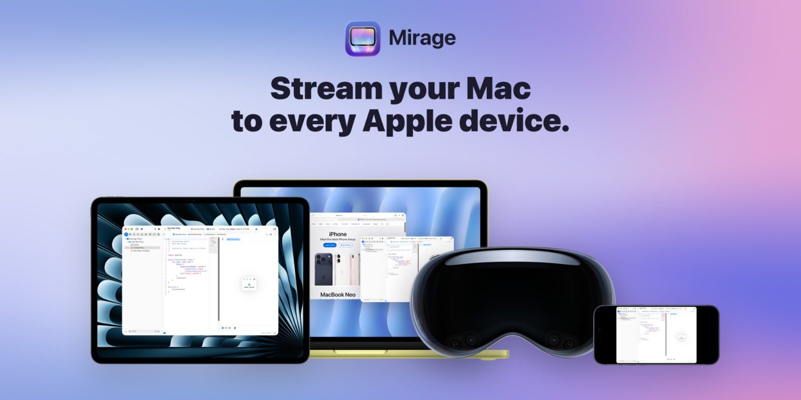 Indie App Spotlight: ‘Mirage’ brings your Mac display to your iPhone, iPad, Vision Pro, and other Macs
