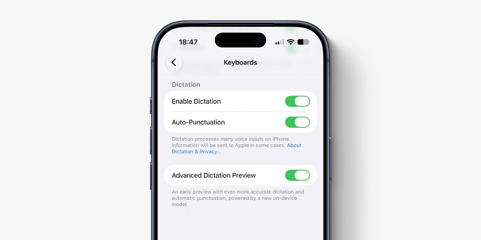 The new dictation feature is off-by-default in iOS 27 beta 1, here’s how to turn it on