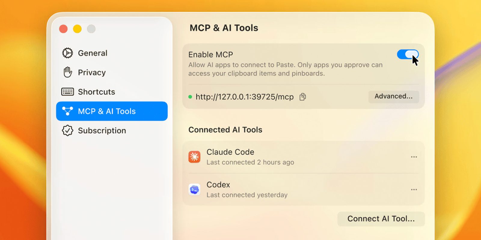 Paste launches MCP support to connect your clipboard history to AI tools
