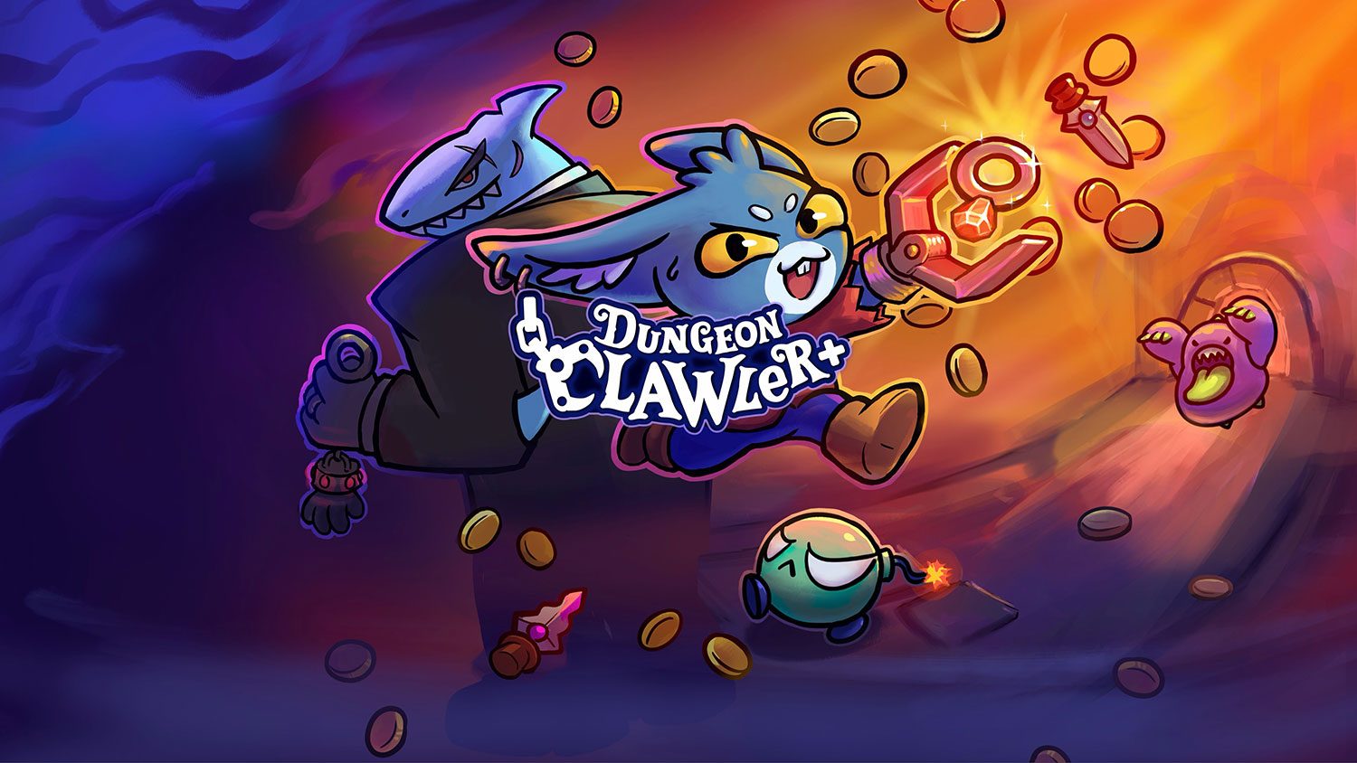 Dungeon Clawler+ - Tampilan game roguelike dengan mekanik mesin capit yang unik di Apple Arcade