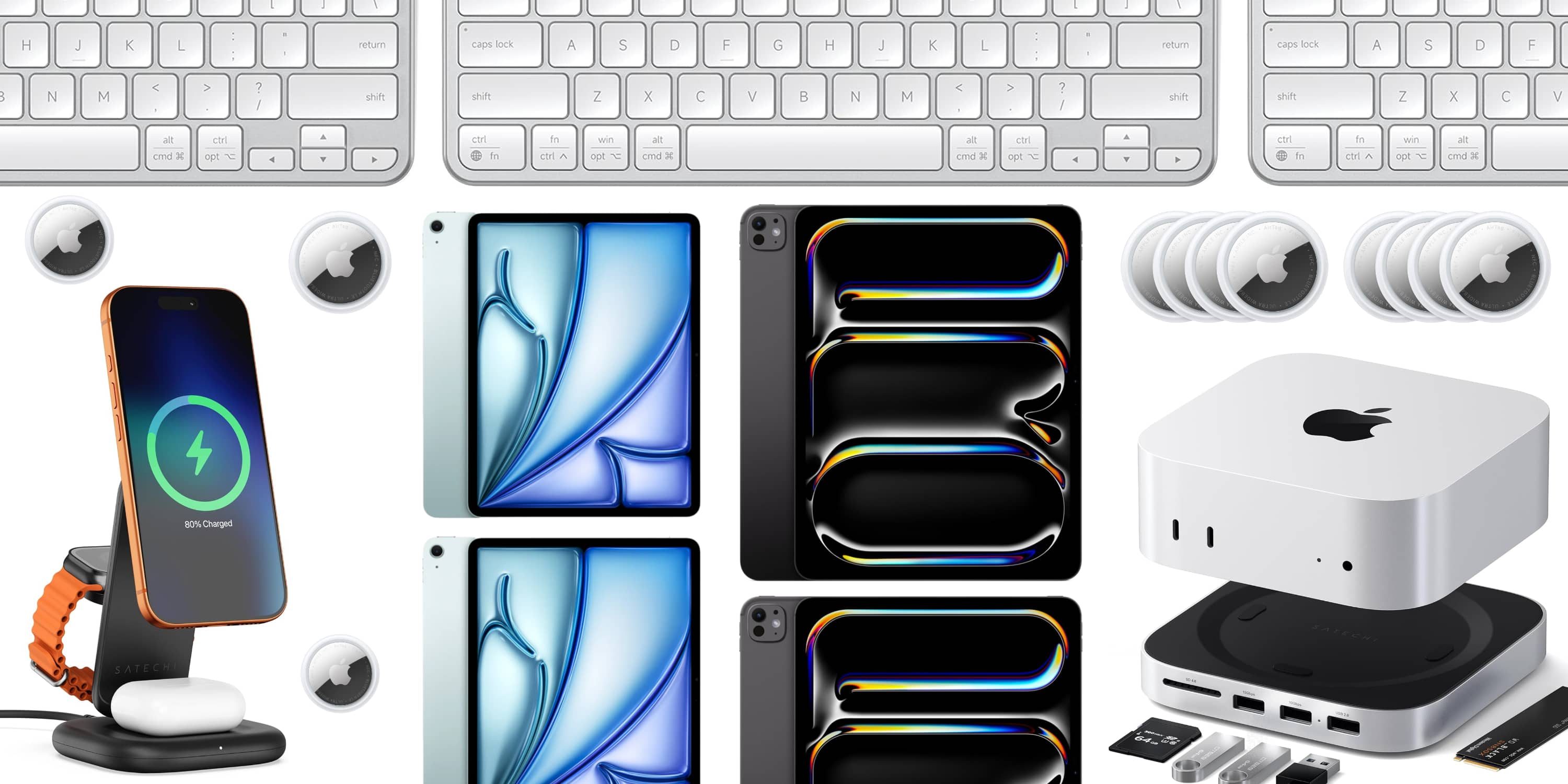 Скидки: AirTag 2, M4 iPad Air со скидкой $350, Magic Keyboard от $80, аксессуары Satechi для Mac mini и iPhone и многое другое