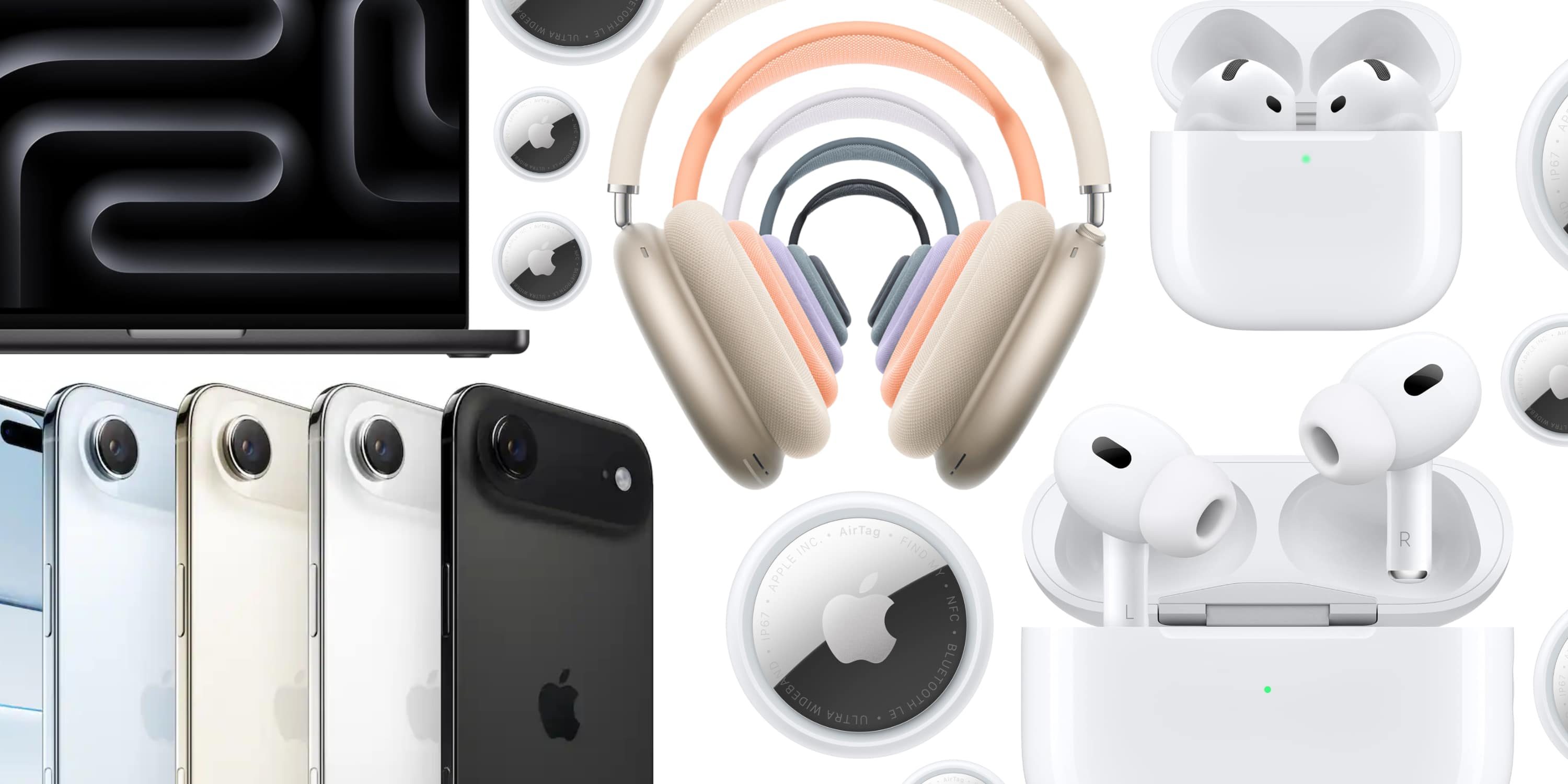 Скидки: AirPods Pro 3, AirPods Max 2 дешевле на $100, исторический минимум цены на AirTag 2, MacBook Pro на чипе M5 дешевле на $400, iPhone Air и многое другое