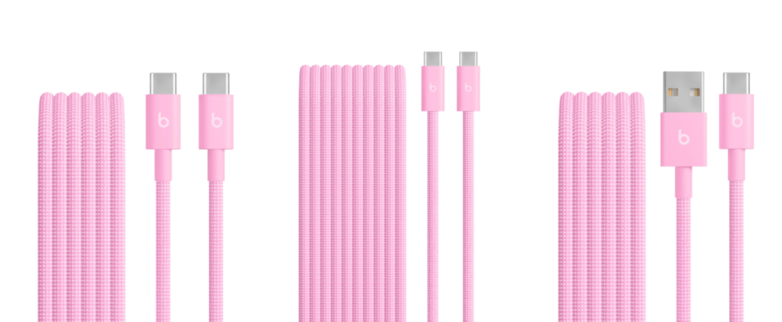 Beats adds "Power Pink" color to its woven USB-C cable lineup