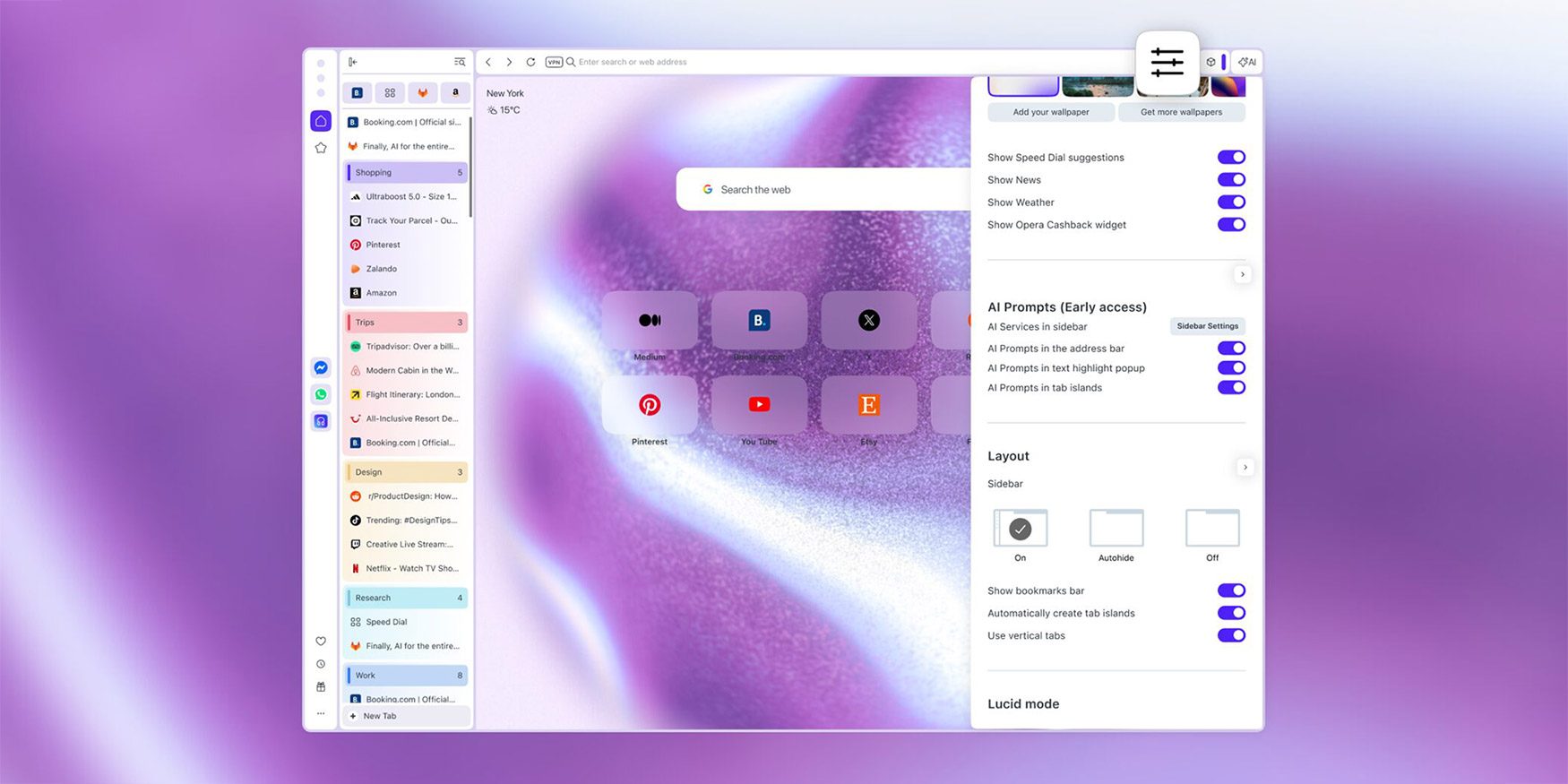 photo of Opera One browser joins the vertical tab club, expands Google Lens integration image