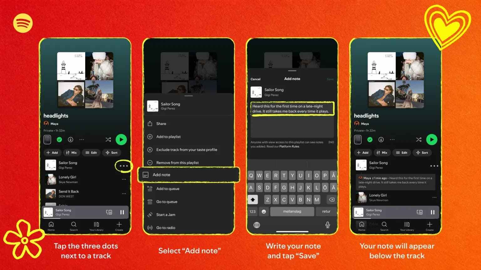 Spotify Free Features Spotify’s new ‘User Notes’ lets you add personal captions to playlist ...