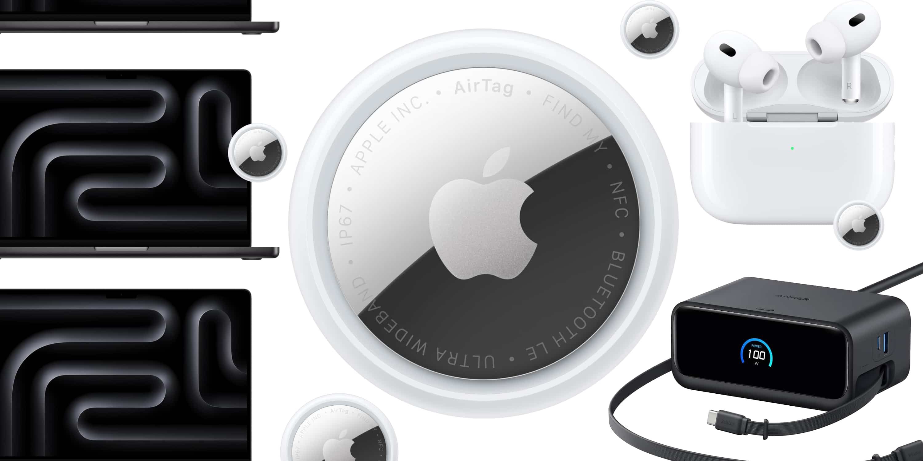 Скидки: AirTag 2 по рекордно низкой цене от $20 за штуку, AirPods, MacBook Pro на M5 со скидкой $320, трекеры Find My и многое другое