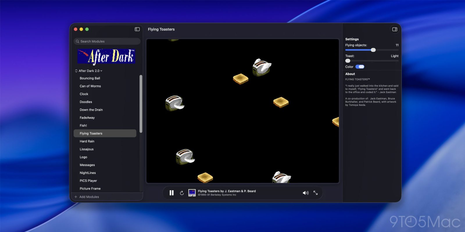 Afterglow brings classic After Dark screen savers to modern Macs