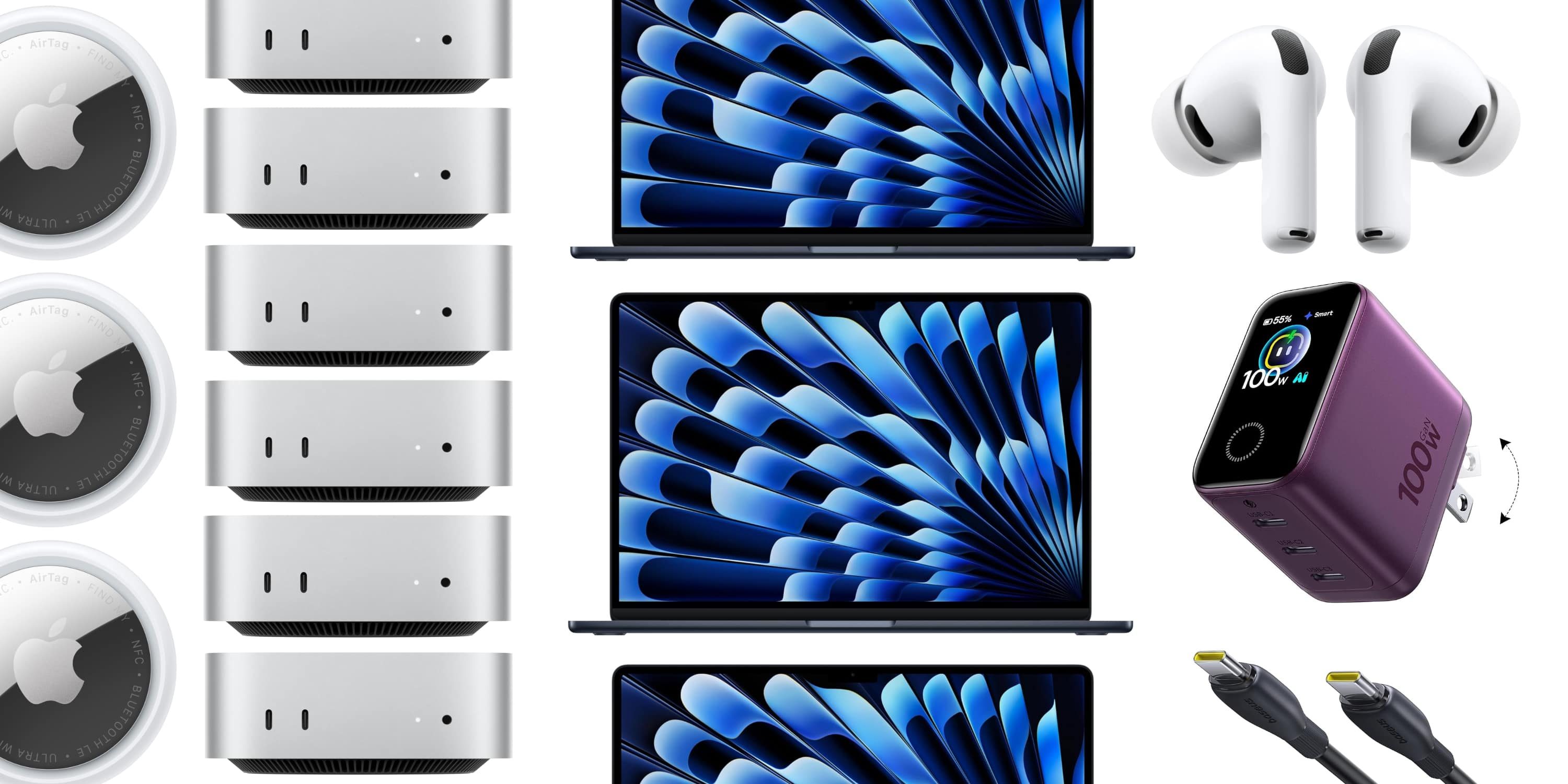 Скидки: AirPods, дисплеи Apple Studio 2026 года со скидкой до $500, MacBook Air с M5 на $150 дешевле, новые зарядные устройства Dark Cherry и многое другое