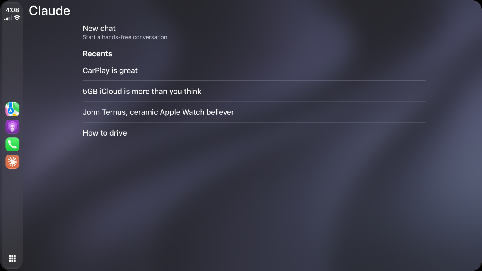 CarPlay now works with five major chatbot apps