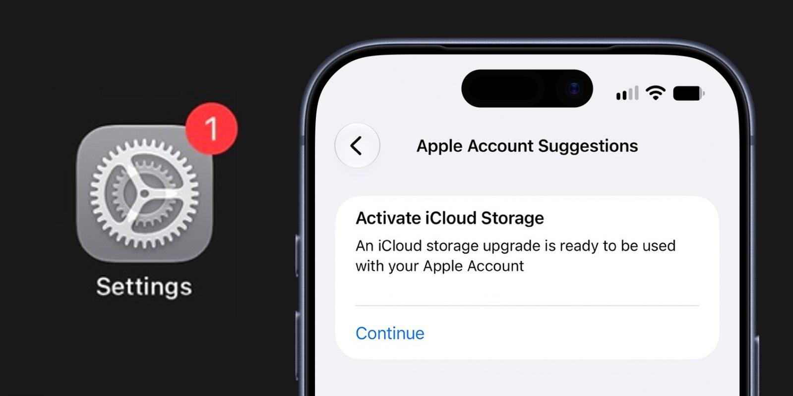 iCloud storage notification glitch puts unremovable red badge on Settings app