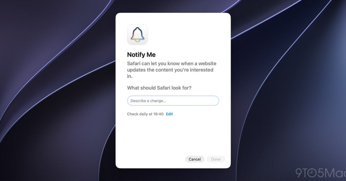 macOS 27: How to use the new ‘Notify Me’ feature in Safari