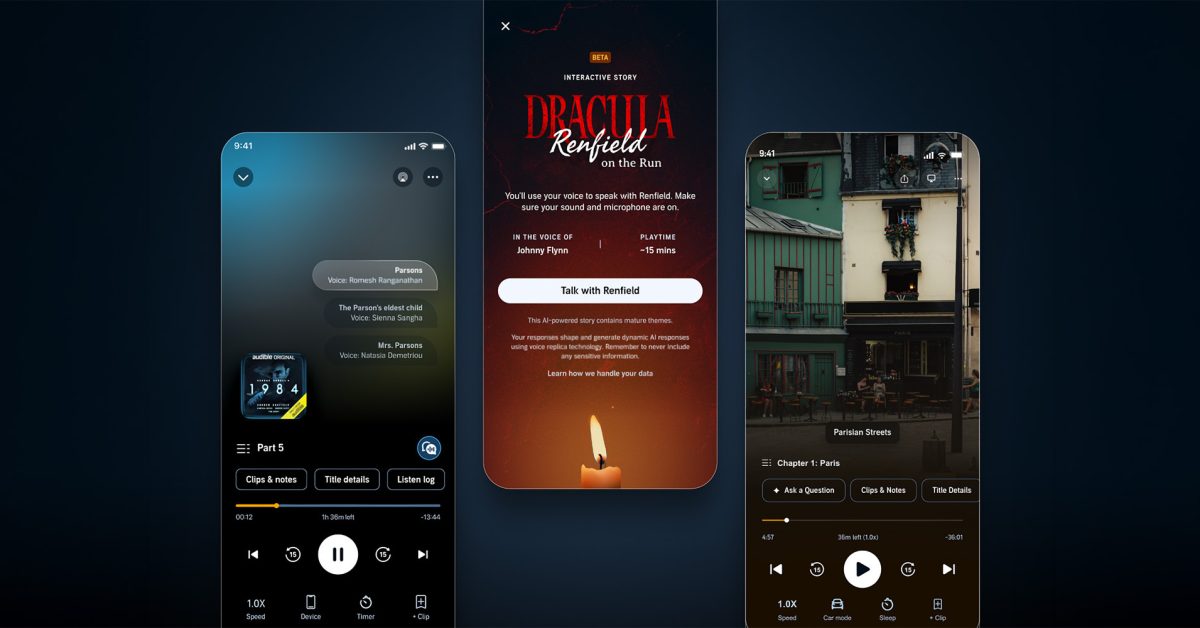 Audible announces AI-powered character guides, interactive stories, more