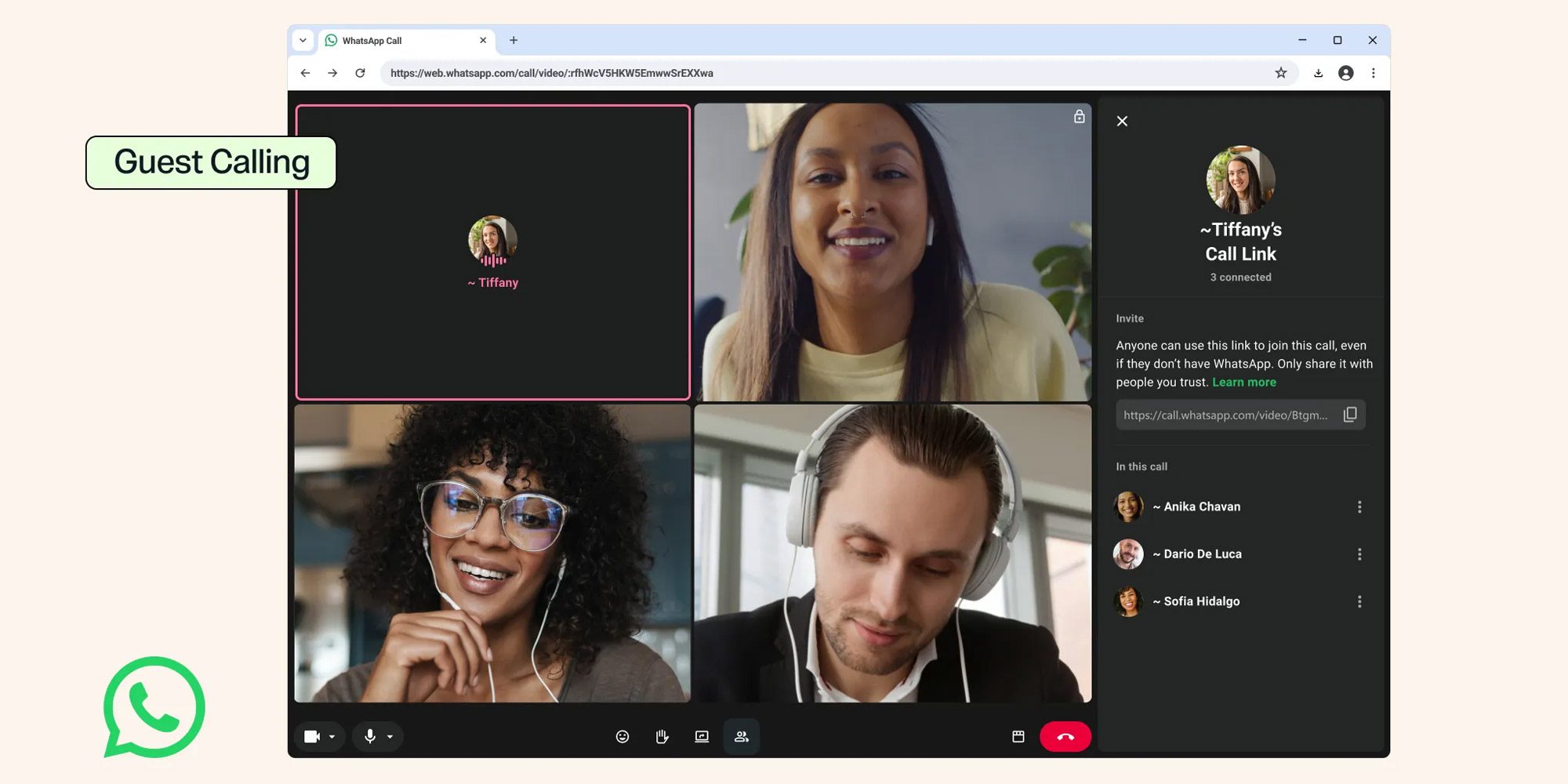 photo of WhatsApp takes on Zoom and Google Meet with guest calling image